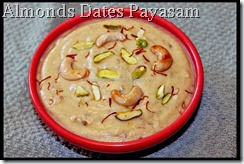 Almonds Dates Payasam