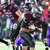 Jordan Canada breaks through the UNI defense for a touchdown.