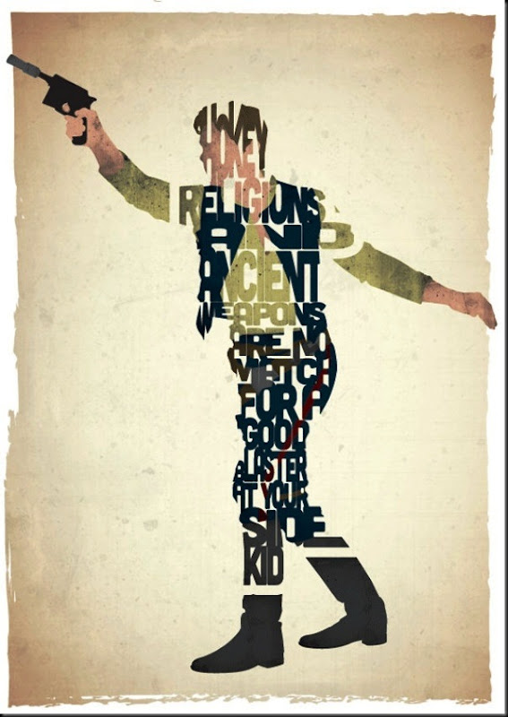 funny star wars movie poster han solo hokey religions and ancient weapons are no match for a good blaster at your side