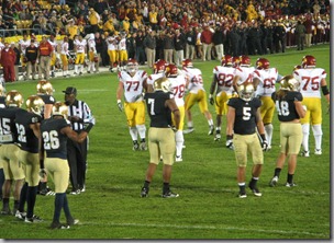 On the field