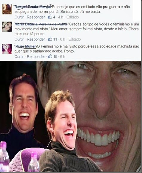 Feminista quer que homens morram na guerra Feminista quer que homens morram na guerra