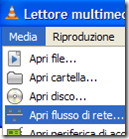 VLC Apri flusso di rete VLC Apri flusso di rete