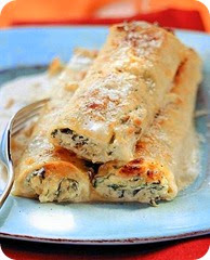 cannelloni alla rucola e mozzarella cannelloni alla rucola e mozzarella