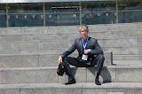Alex Lesli Waiting For Meeting Before General Motors Office