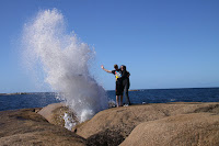 Ben and Michelle excited about the blowhole