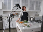 Heather getting ready to start cooking.