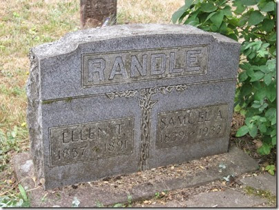 IMG_8349 Samuel A. & Ellen T. Randle Tombstone at Lee Mission Cemetery in Salem, Oregon on August 12, 2007