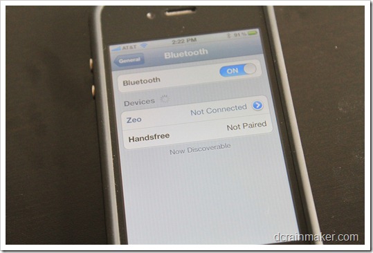 iPhone 4S Blue HR not in Bluetooth Control Panel