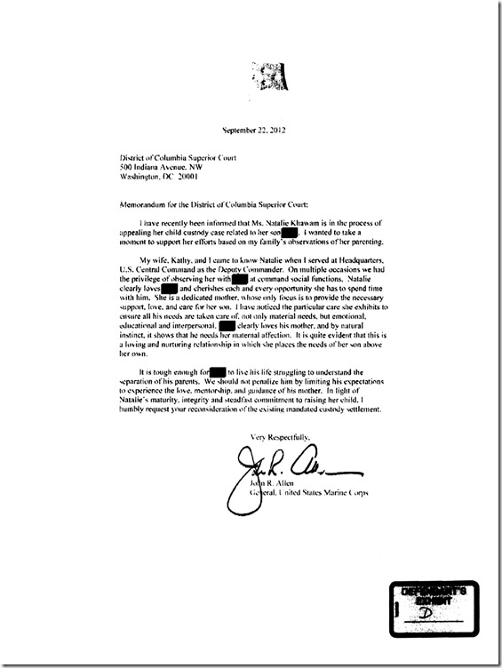 Allen-Petraeus Correspondence