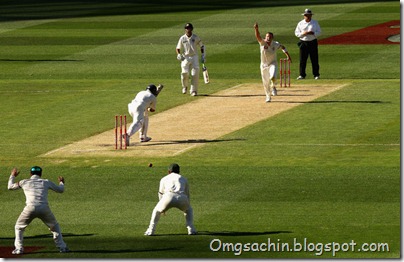 Sachin Tendulkar of India is bowled by Peter Siddle of Australia during day two of the First Test match