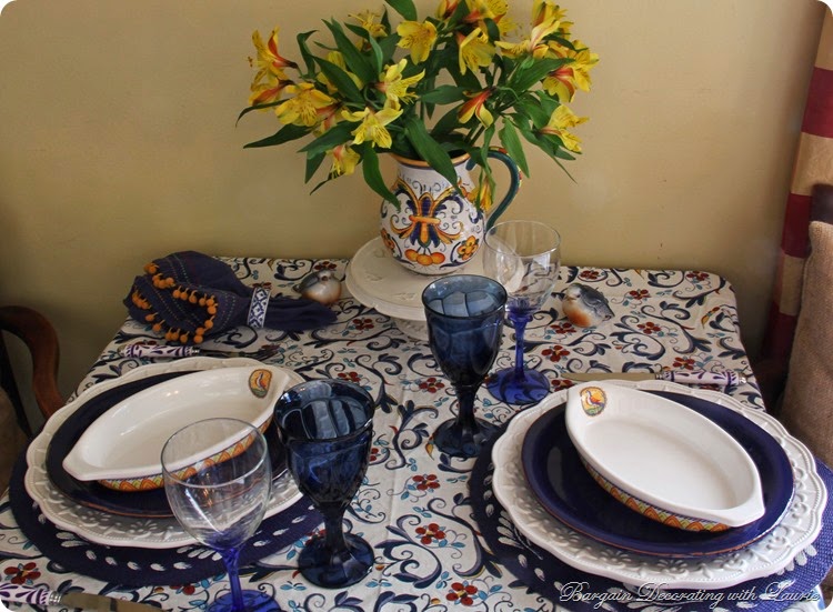 Tablescape, Bargain Decorating with Laurie