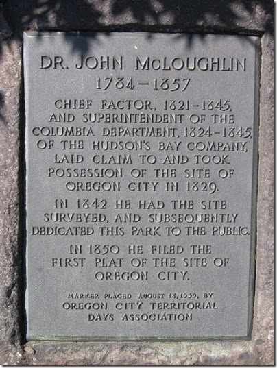 IMG_2883 Plaque at McLoughlin House in Oregon City, Oregon on August 19, 2006