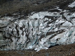 Glacier in Valle Frances, Torres del Paine, Chile.