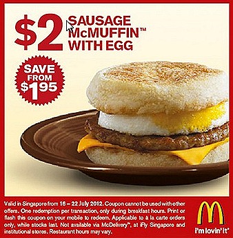 Mcdonalds $2 Offer Sausage Mcmuffin Egg Double Cheese burger Chicken Nugget Curry sauce $3 McSpicy burger cheese July promotion deals offers