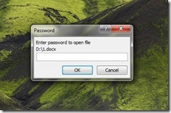 Set password for opening Microsoft office word and excel 2007 or 2010 files 4