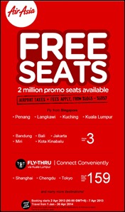 AirAsia FREE SEATS Air Ticket Promotion Singapore 2014