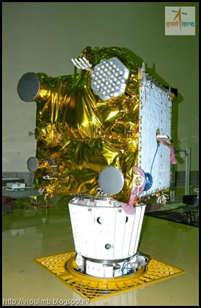 IRNSS-1A Satellite undergoing mass properties measurement