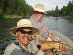 Jack Saunders caught a nice cuttbow. Jack Mauer is holding it.