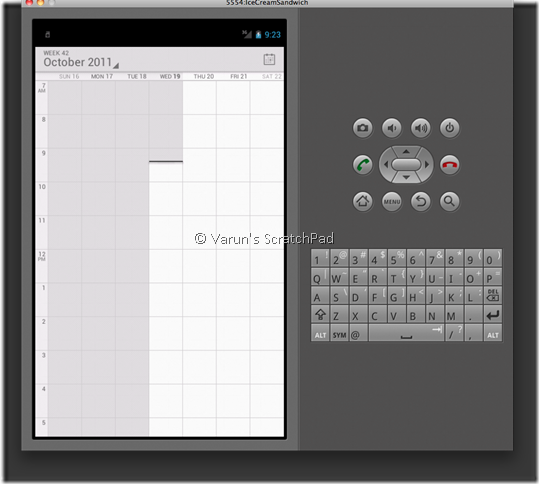 Android 4.0 SDK - Ice Cream Sandwich Calendar app