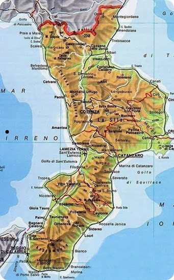 calabria map