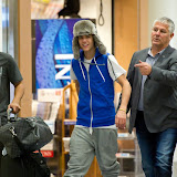 Justin Bieber Wears Funky Outfit at LAX