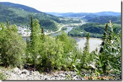 Dawson City from the other side of the river