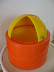 Nicholas Angelakos ice bucket, orange and yellow Nicholas Angelakos ice bucket, orange and yellow