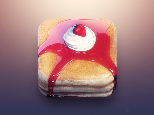 Pancake ios app icon delicious