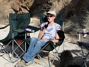 Linda enjoying downtime