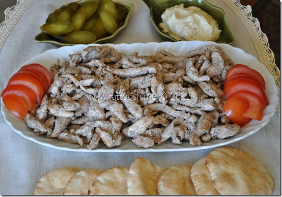 وصفة شاورما الدجاج من www.fattoush.me