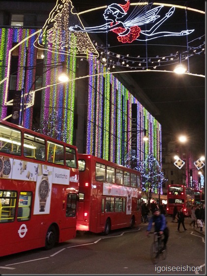 Christmas lightings along Oxford Street London