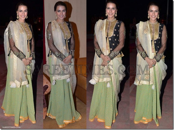 Neha_Dhupia_Ritu_Kumar_saree