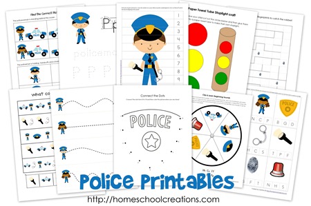 Printable Police Officer Craft Preschool