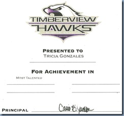Tricia Gonzales award