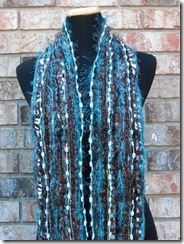 blue and brown scarf