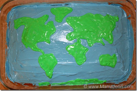 World Cake {Edible Continents & Oceans}