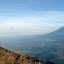 A glimpse of Semuru thought the haze