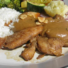 Chicken Tenders With Peanut Butter Dip