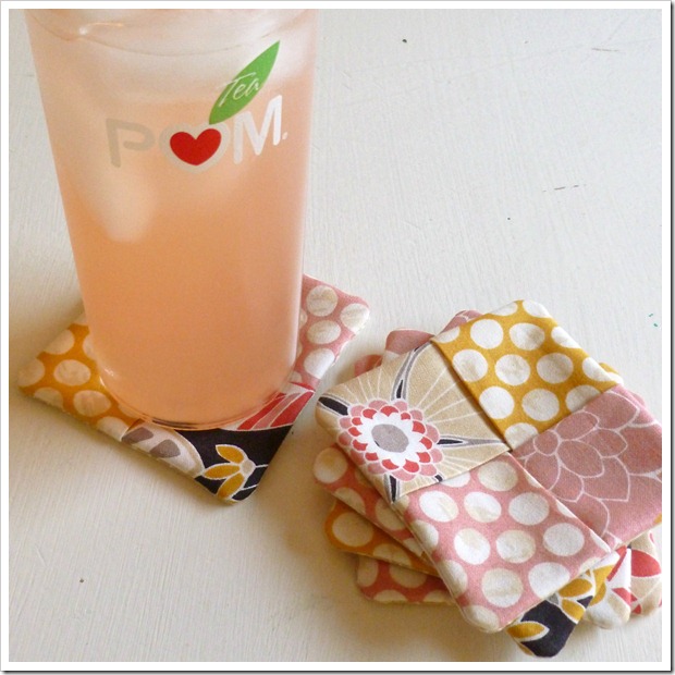 fabric block coasters