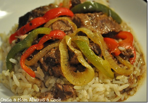 Crock Pot Beef Tips and Rice