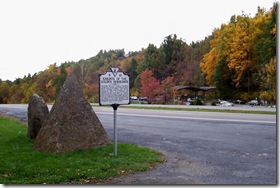 Marker D-10 and two other related monuments Swift Run entrance to right