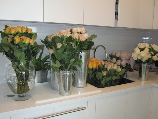 There are multiple types and colors of roses that I will be using in my rose arrangement that will grace my dining room table for my dinner parties.