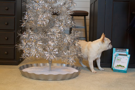 Francesca, we have a beautiful silver tinsel tree to decorate for the Blog Studio.