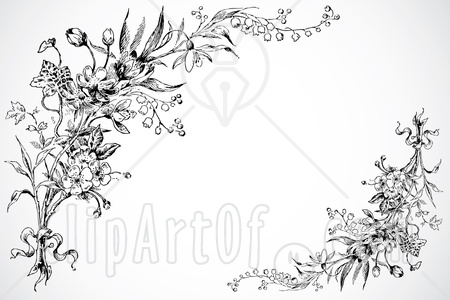 possible flourish black and white flower clipart free. possible flourish