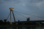 New Bridge over the Danube at dusk