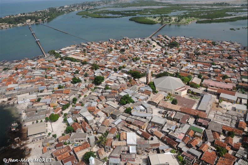 vue aérienne du sénégal, Joal - Fadiouth