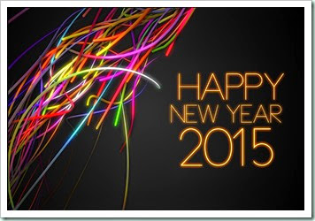 2015 Happy New Year Strands Line Glow Dark Background