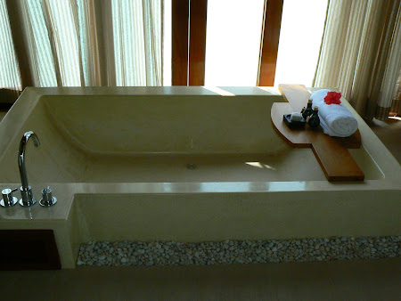 Hotel Anantara Dhigu water bungalow: The bath