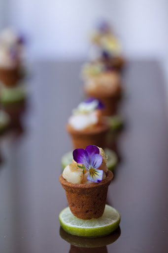 How adorable are his edible flower pots?!