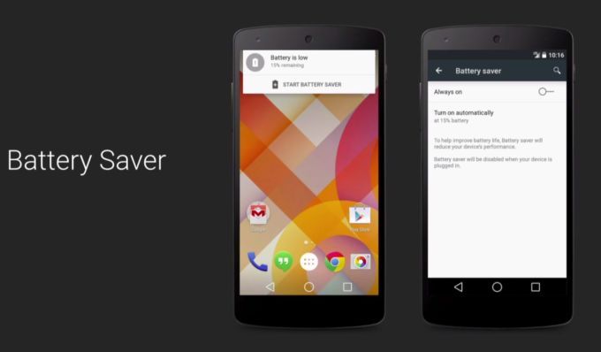 Android L - Battery Saver